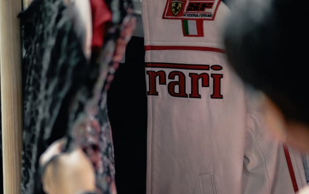 woman is looking over the jacket
